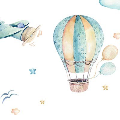 Boy fabric with sky scene