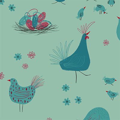 Blue chickens and eggs