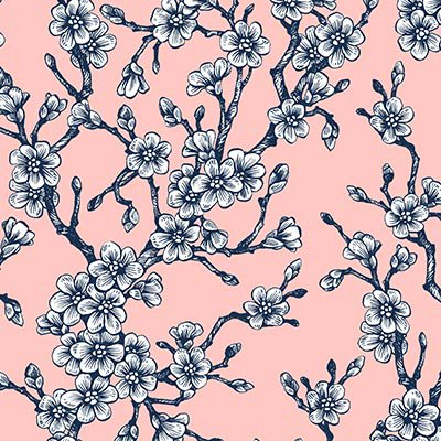 White flower tree on pink