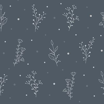 Hand drawn branches and dots