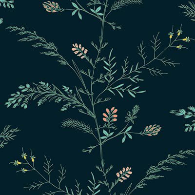 Wildflower blooms and stems