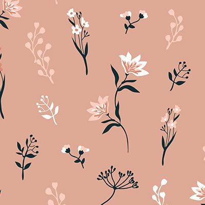 Black, pink and white flowers