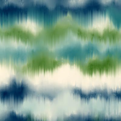 Blue and green tie dye stripes