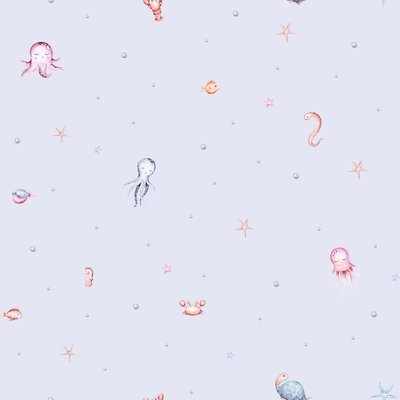 Pastel marine animals