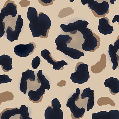 Hand painted leopard pattern