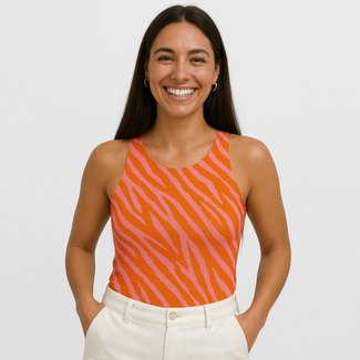 Women’s All-Over Print Recycled Sport Top hover