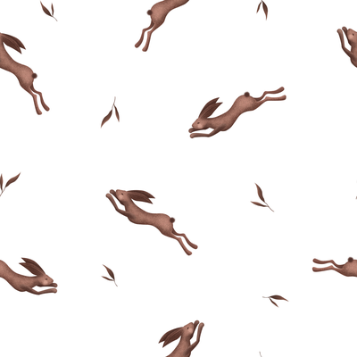 Jumping brown bunnies