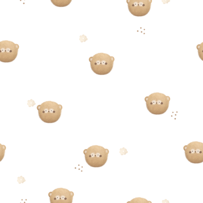 Round watercolor bears